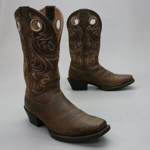 Ariat Men’s 9.5 D Sport Square Toe Powder Brown Western Cowboy Boots - 10017365
